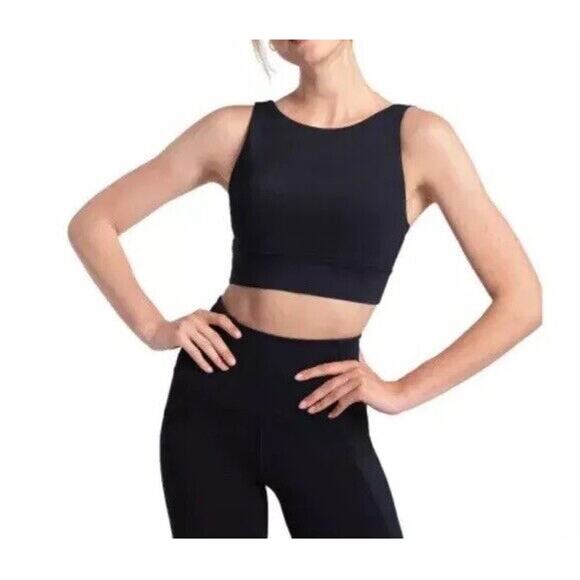 Lole Black Sports Bra. XL with padding. High neck line. NWT. - Picture 1 of 7